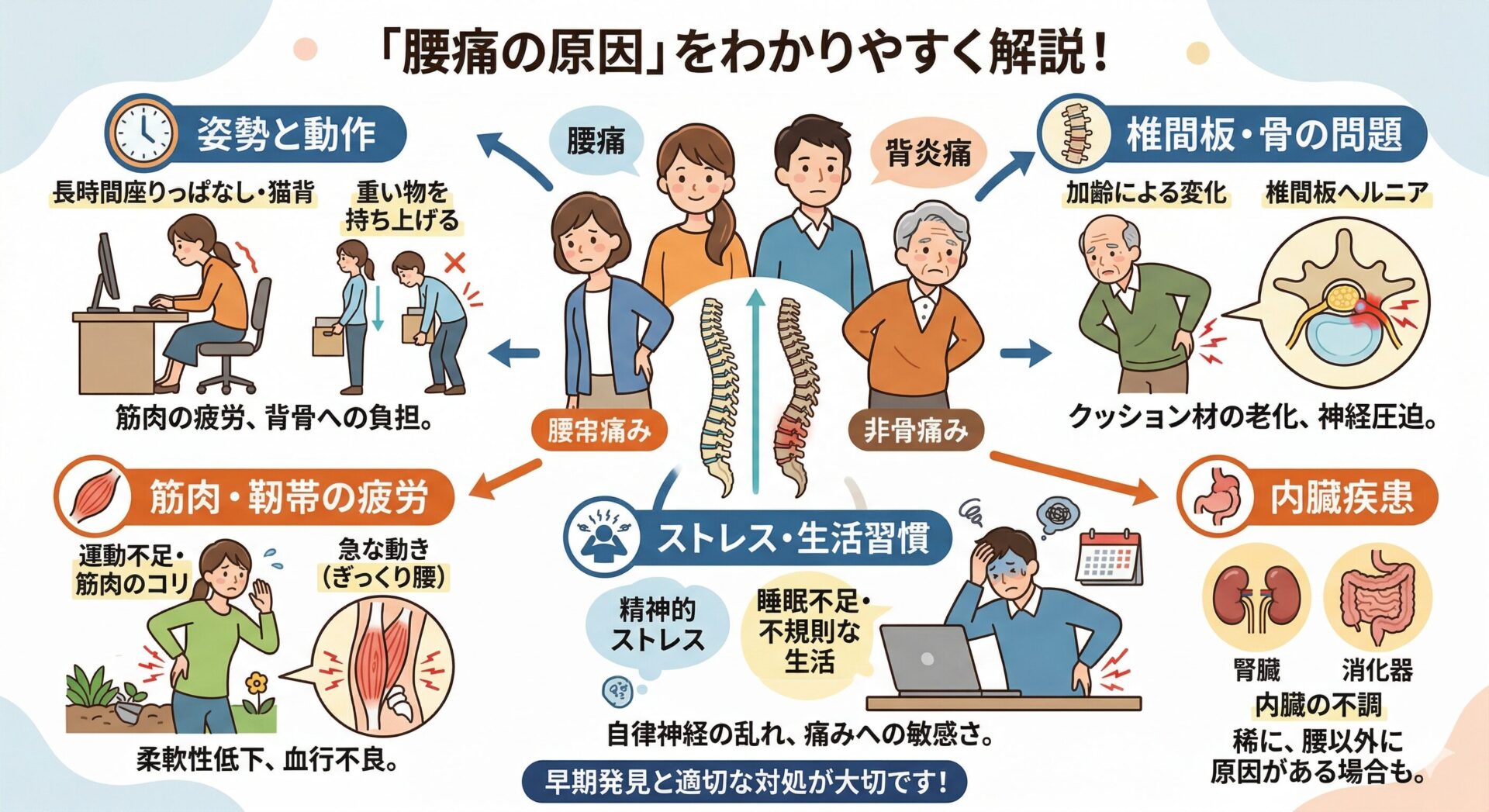 座間市 腰痛 整骨院 図解説